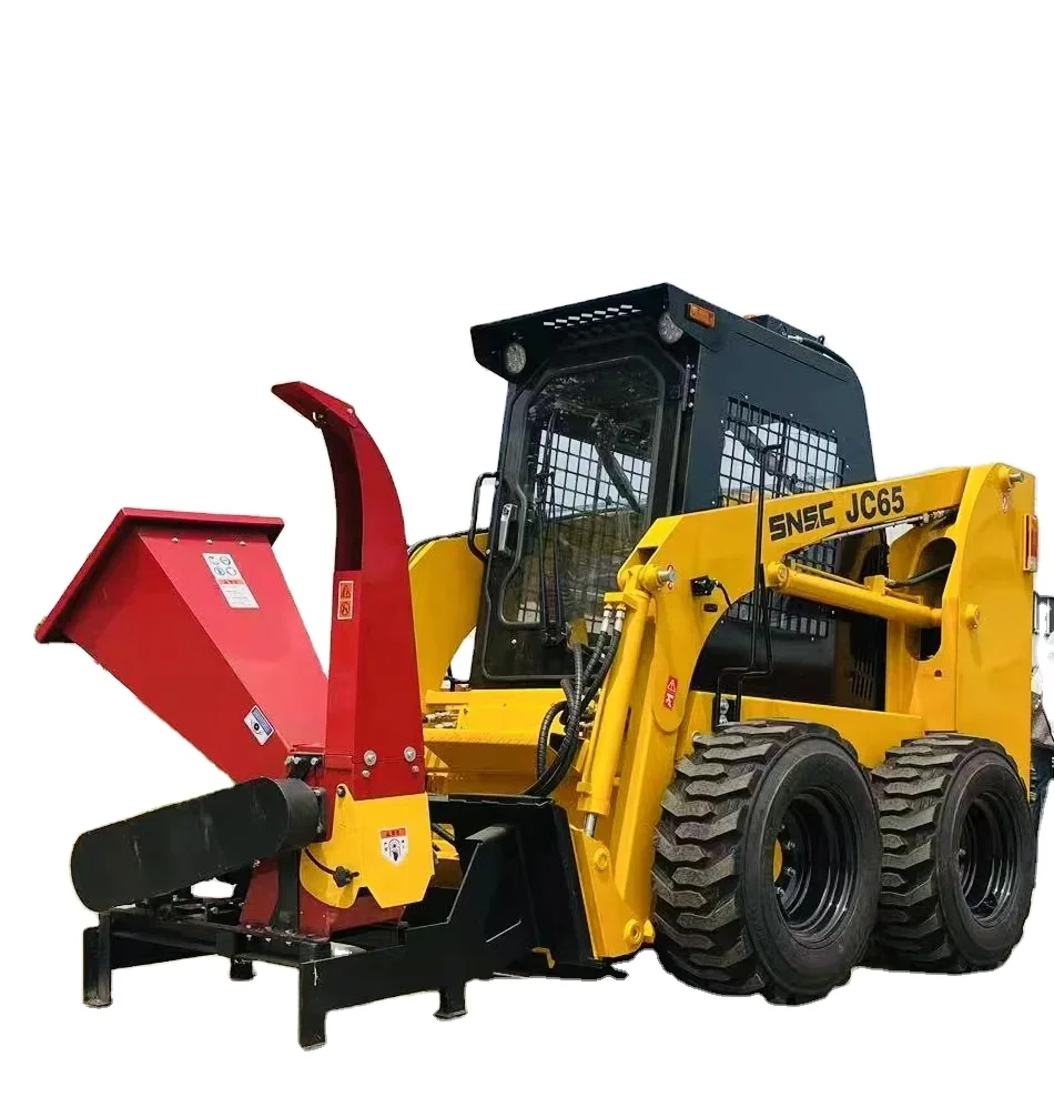 SNSC mini tracked wheel skid steer loader with backhoe attachments