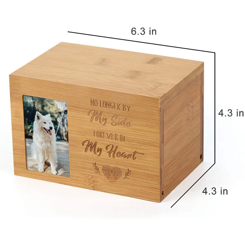 Manufacturers wholesale customization Animal funeral supplies dog cat Pull cover seal wooden coffic urns for pet