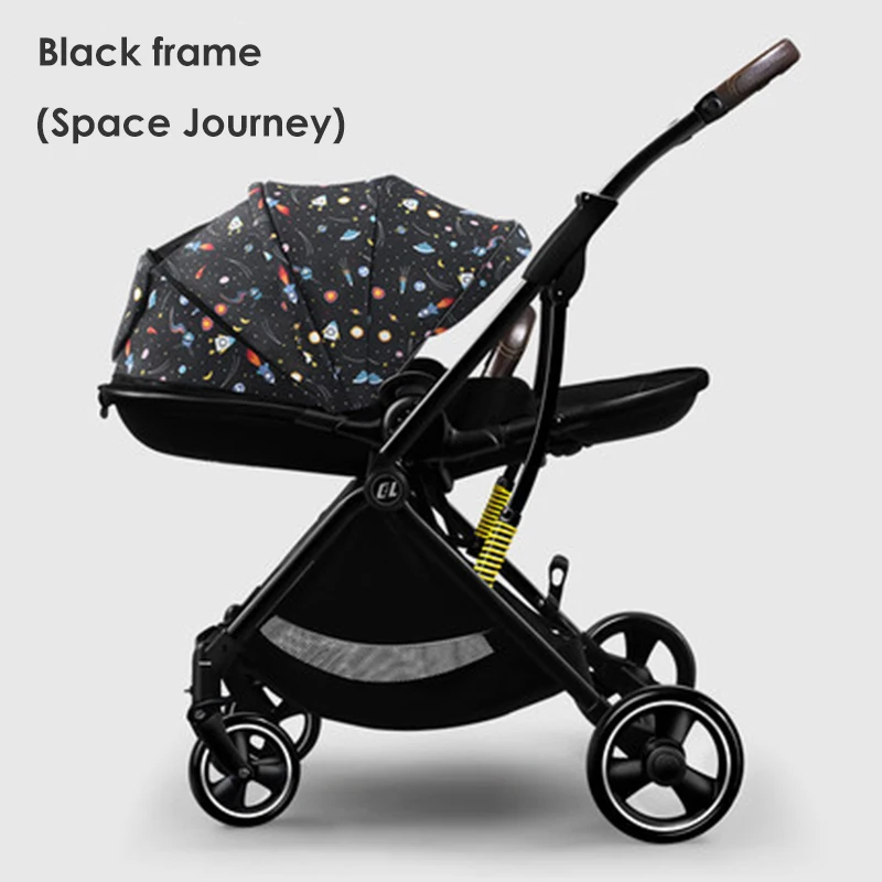 oem custom 360 front wheel stroller baby luxury foldable can sit or lie two-way lightweight folding high landscape baby stroller