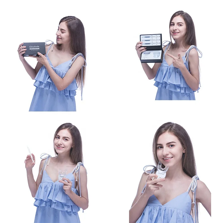 CE Approved Best Tooth Bleaching Whitening Gel Set Custom  Led Teeth Whitening Home Kit Private Logo
