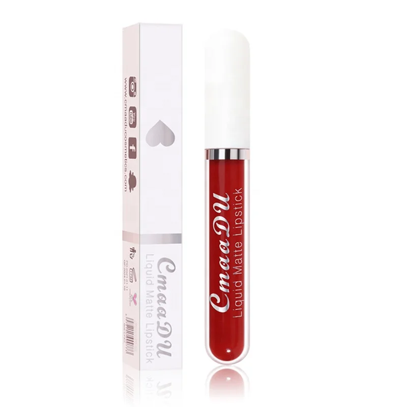 CmaaDu 18 Colors Not Easy to Swap Makeup Private Label Matte Velvet Non-Stick Cup Waterproof Lipstick Long Lasting Lip Gloss