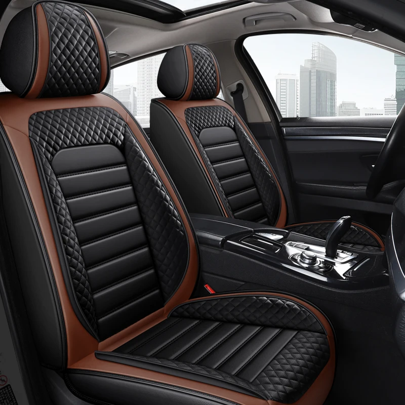 Top Quality Full Set Protection Pvc Leather Universal Car Seat Cover Protector Waterproof