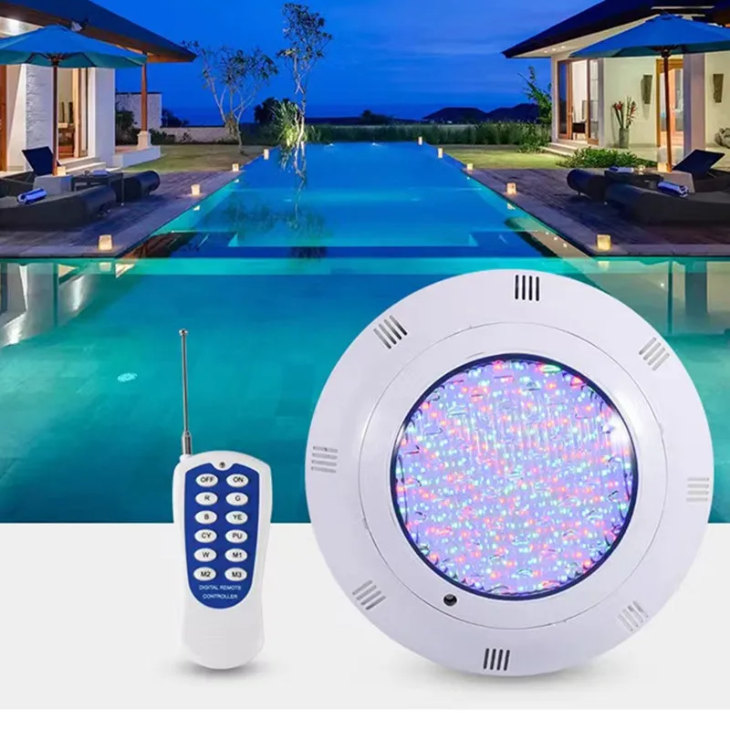 12Volt Input IP68 waterproof Underwater application Swimming pool led lights 12W plastic material surface mounted lamp