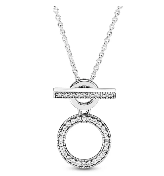 Exquisite Necklace Pendant jewelry Sparkling Infinity Crown Hearts Daisy Flower Necklace For 925 Sterling Silver diy necklace