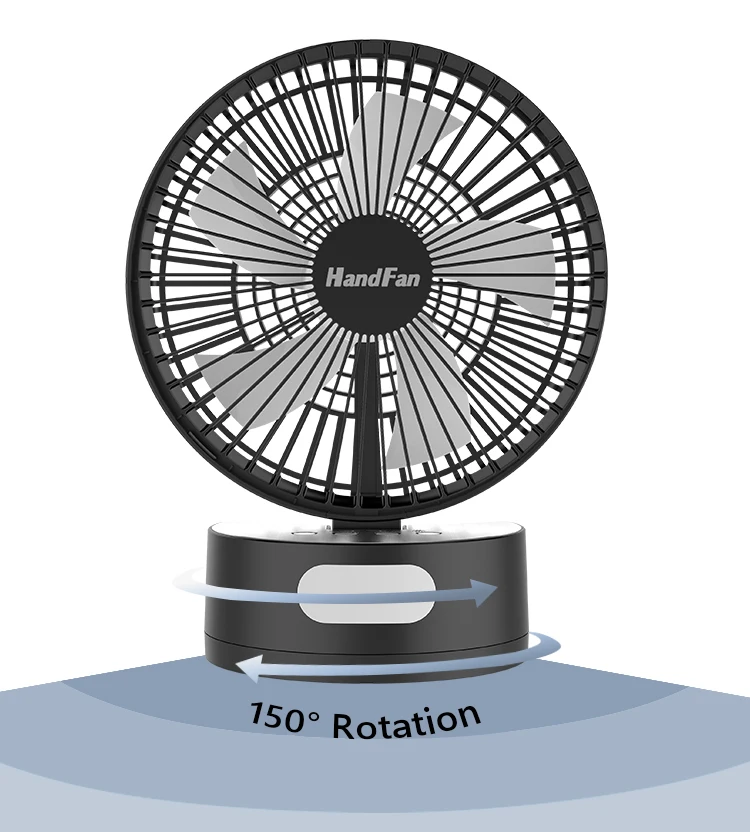2023 New Design 180 Degree Auto Osillation Portable Small Standing USB Table Fan