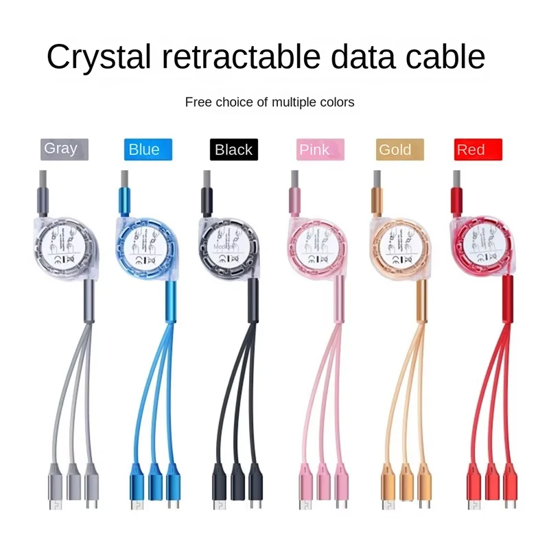 JX759 Mobile Phone Sync Data Cable 3 in 1 Micro Multi USB Charger Cable Customizable For iphone Charging Usb Cable with logo