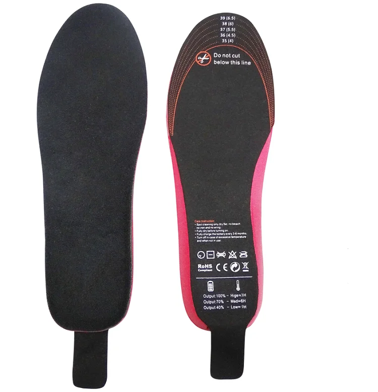 Rechargeable Wireless Winter Warmer Heating Foot Pad Remote Control Electric Heated Shoe Insole