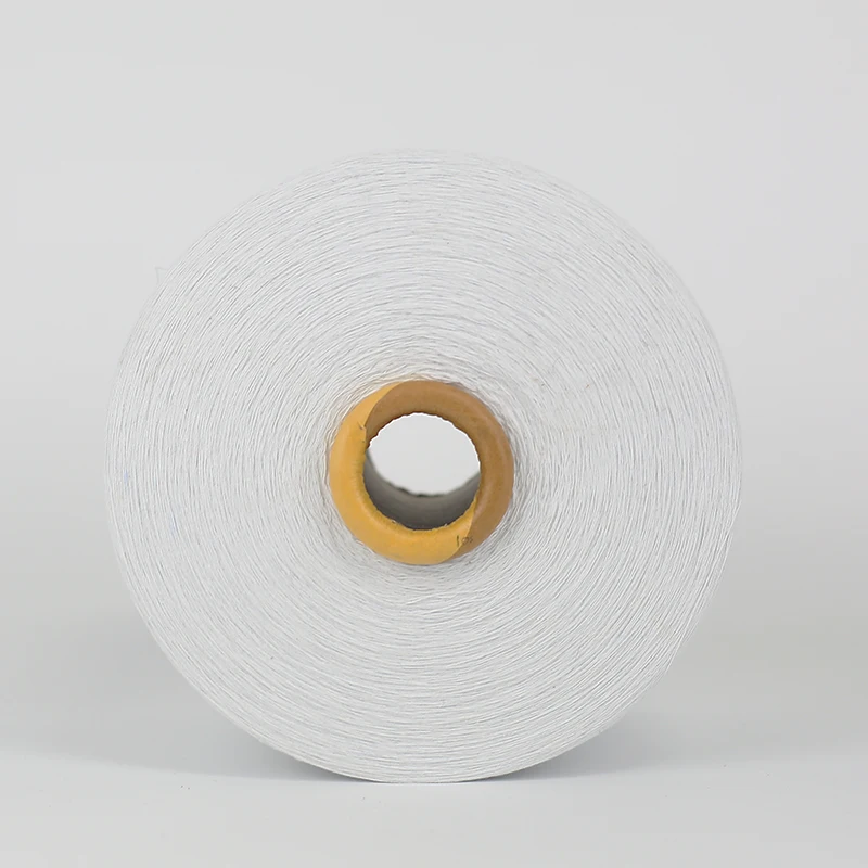 Ne 30s/2 63%rayon and 37%nylon raw white blend yarn