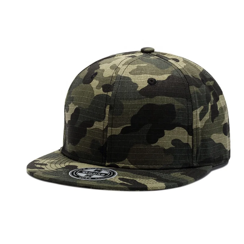 Cheap 6 panel camo gorra snapback cap logo hip hop cap