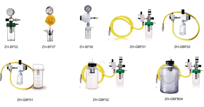 Oxygen flowmeter medical oxygen pressure bottom regulator