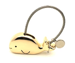Fish Shape 3D Keychain Metal Whales Animals Couples Love Keyring