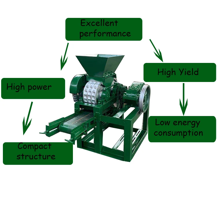 Industry Bbq Coal Powder Ball Press Machine Charcoal Briquette Making Machine