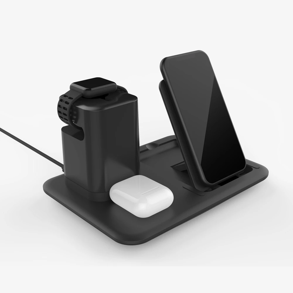 2021 fast qi 15W wireless mobile phone charger Station 3 in 1 wireless charger