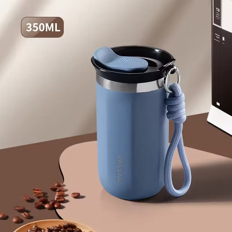 2024 Hot Sale Customize Logo 12oz Double Wall Insulated Powder Coated Stainless Steel 304 Coffee Tumbler Mugs Portable Cup