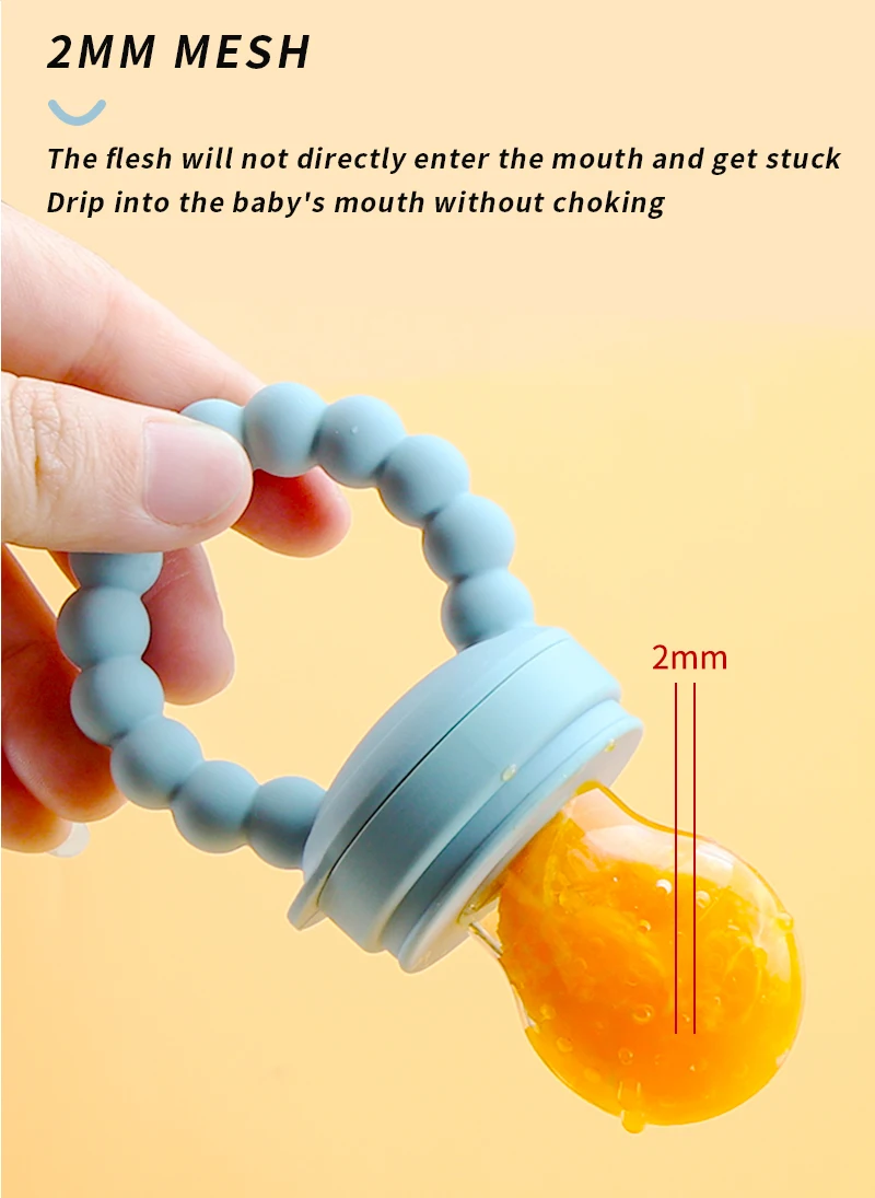 Wholesale Oem Funny Tooth Design Eco Silicone Bpa Free New Born Baby Food Fruit Pacifier Fresh Food Feeding Nipple Baby Pacifier