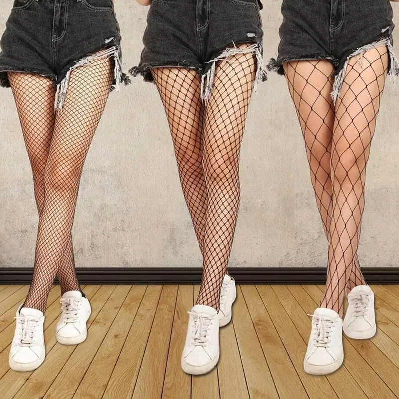 Wholesale elastic nylon sexy black stockings women fishnet pantyhose
