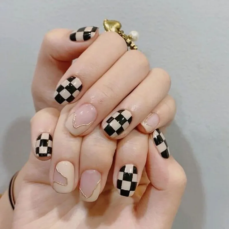 Factory Supplier New Design yellow Daisy Wholesale low price high quality Nail tips Press On Nails false Acrylic Art nails
