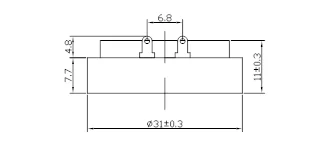 Круглый динамический приемник 93db и 150ohm для беспроводного