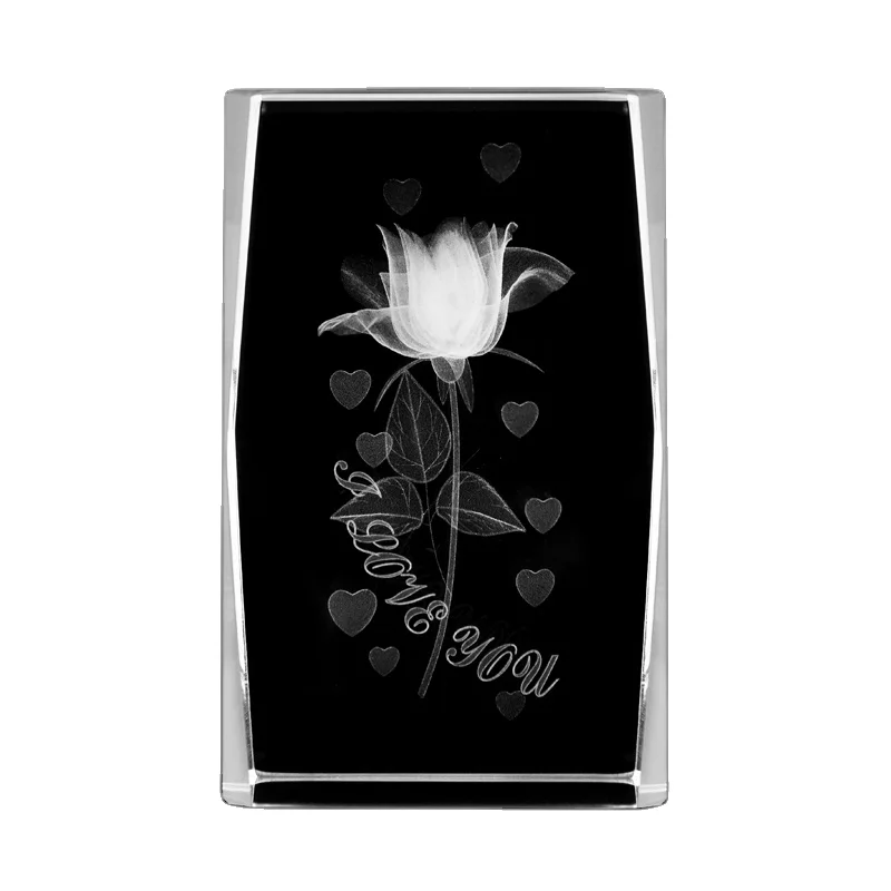 Оптовая продажа, индивидуальное изготовление, кристаллическое стекло K9, 3d лазерная гравировка, кристаллический Розовый куб