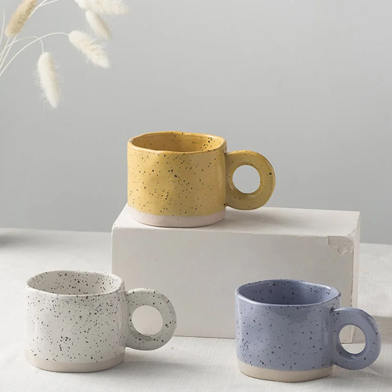 Splash ink mug high appearance level irregular ceramic cup tea drinking cup home coffee cup for office home