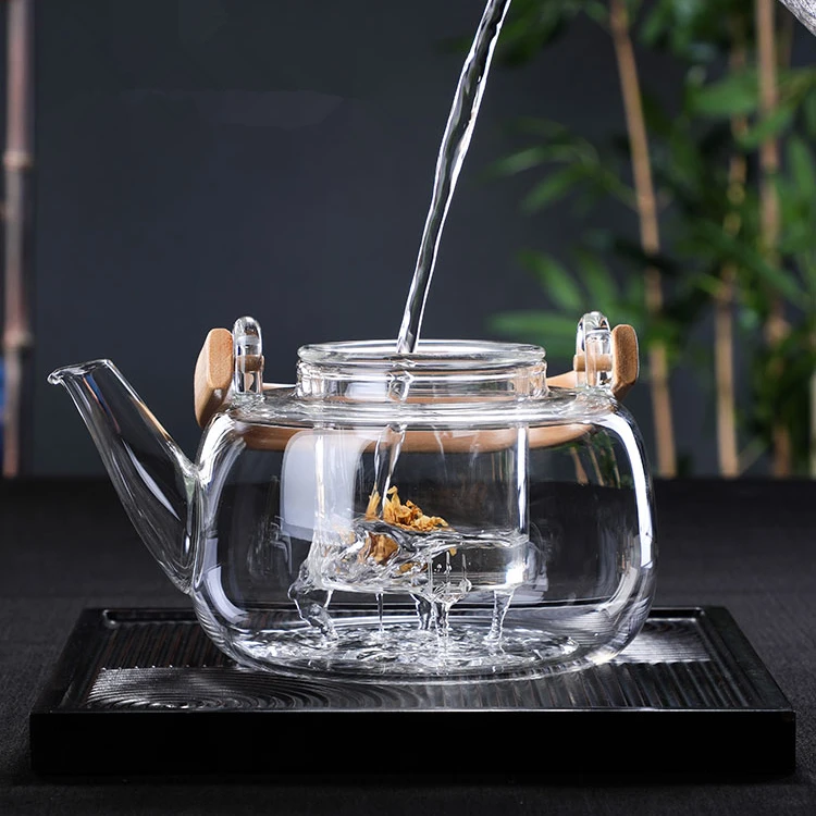 Eco-friendly Feature Teapot Handmade Heat Resistance Borosilicate Coffee & Tea Sets High Borosilicate Glass,glass Custom Logo