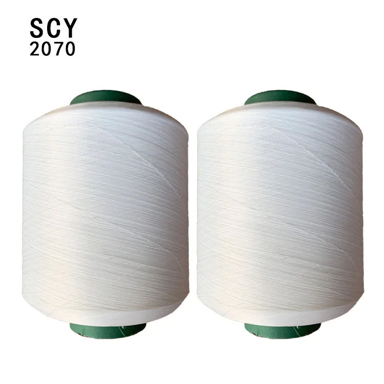 high elastic lycra with nylon use for knit socks SCY 2070 white traditional machine 20D spandex covering yarn
