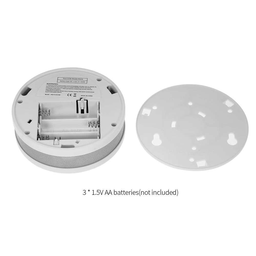 Hot Selling Replaceable 3 AA Battery Smoke alert smoke detector and carbon monoxide fire alarm Sensor smoke detector