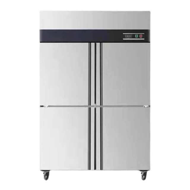 Luxury Industrial Commercial Hotel 4 Door Fridge Four Doors Upright Refrigerator Deep Freezer