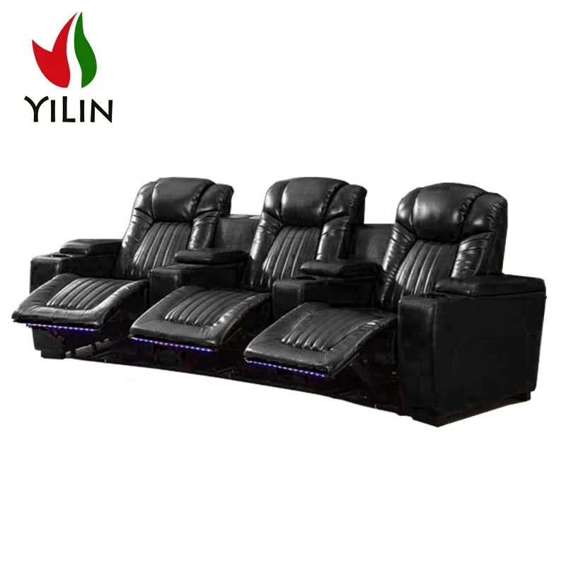R647 house furnitures modern curve club VIP recliner sofa smart reclining movie seats