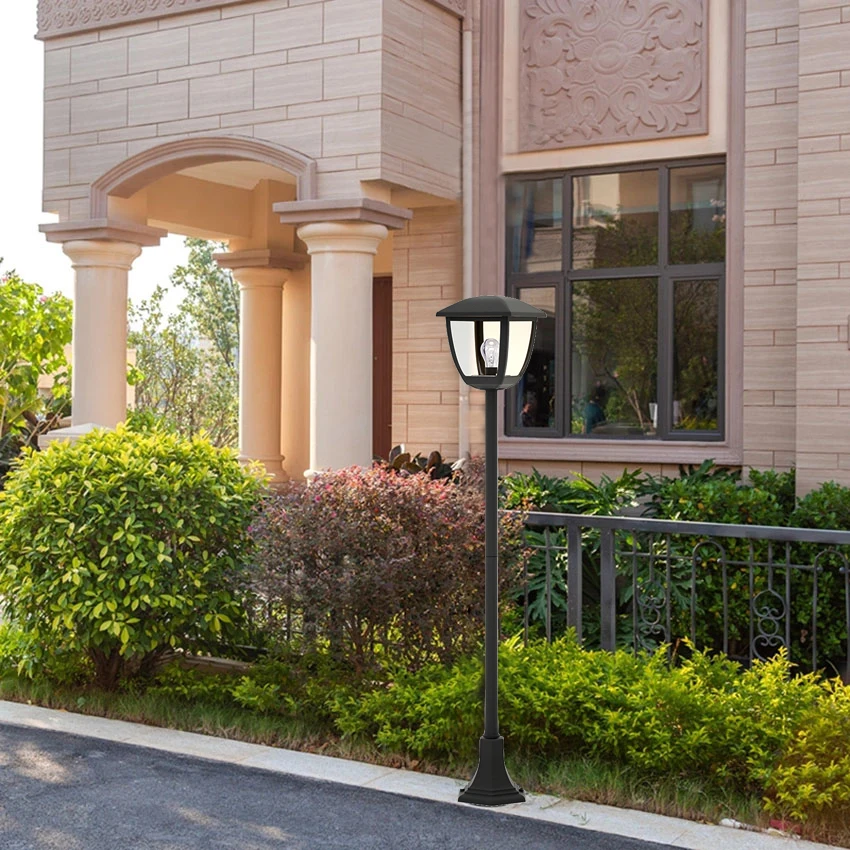 P4061 Plastic Garden lantern pole lighting outdoor post gate lamp garden post light