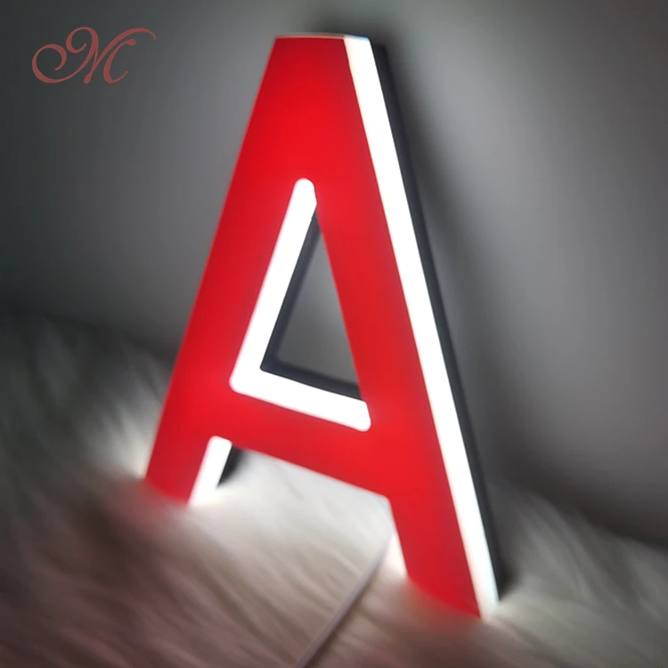Custom Outdoor LED Illuminated  Acrylic Letter Sign Electronic Signs Advertising business Letters Signage