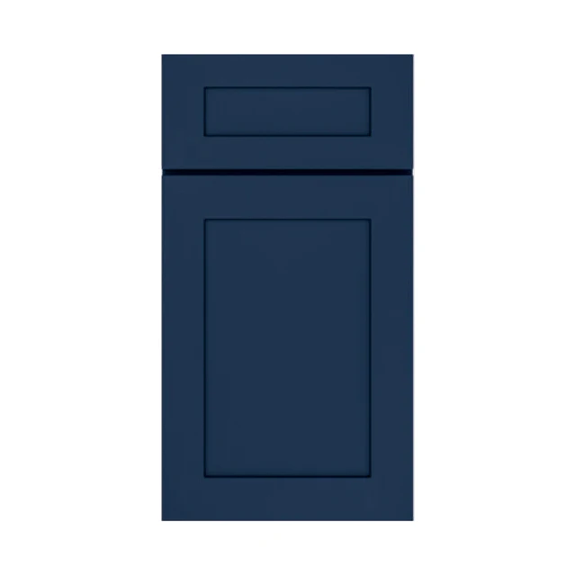 Vietnam Factory Kitchen Storage Wood Veneer Cupboards Solid Wood Navy Blue RTA Kitchen Cabinets Modern