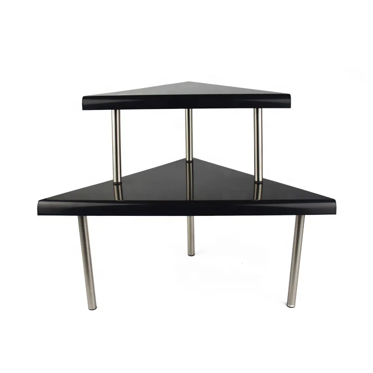 Kitchen Countertop Storage Organizer Creative Adjustable Rack Stainless steel Corner Shelf Standing Shelving Unit Spice Rack