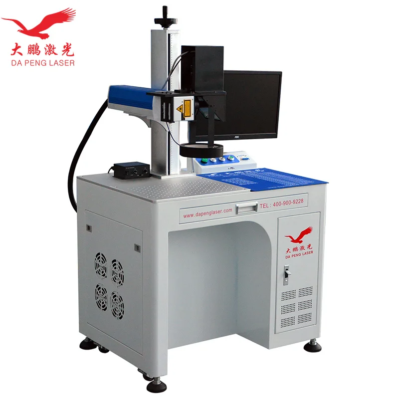 Depeng Factory Pet Plastic Bottles Pvc Pipes Cable Laser Printer Online 30W 50W UV Flying Laser Marking Machine