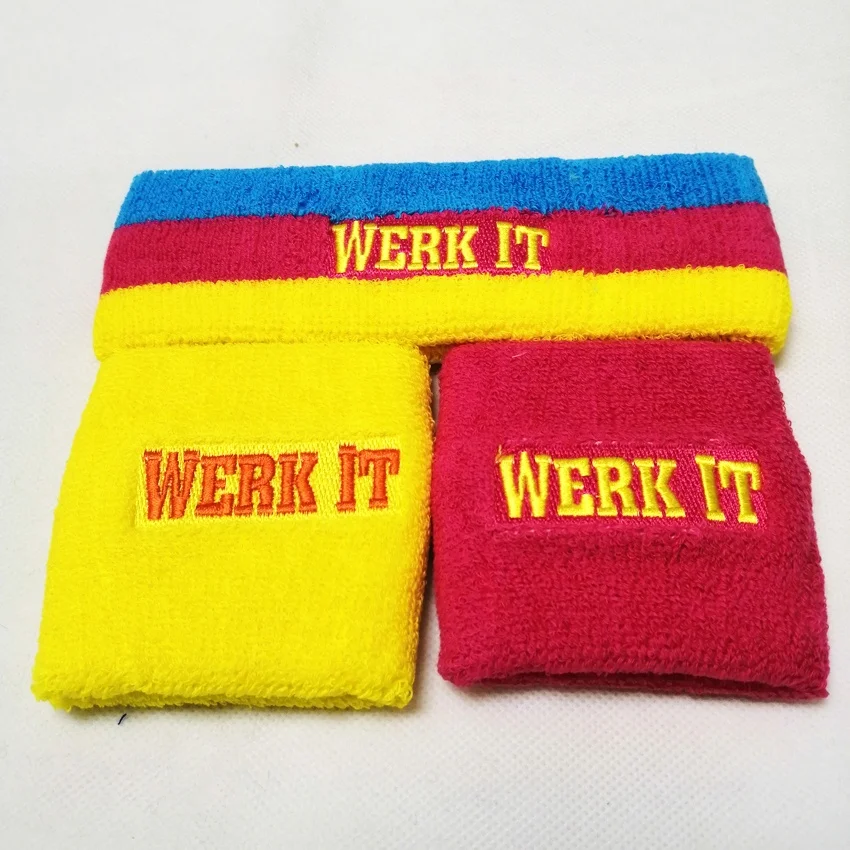 
Embroidery Sport Terry Wristband Sweatband Wrist Support,Colorful Sports Cotton Wrist Sweat Bands with Custom logo 
