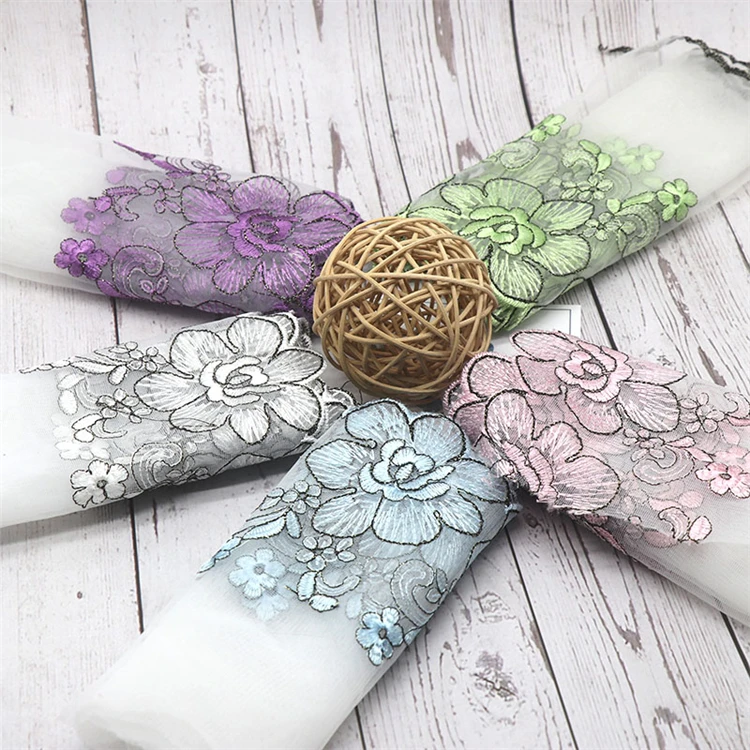 New Design Multicolor Dress Decorative Polyester Spandex Fabric Lace Trim