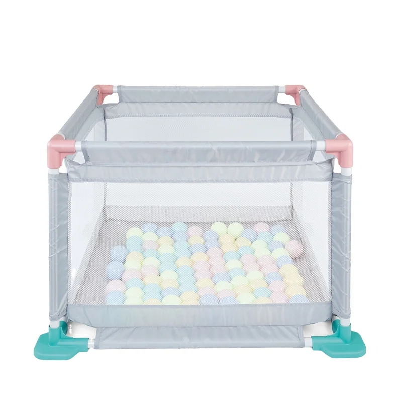 High Quality Portable Small Four Corners Play Yard Playground Big Size Gates Plastic Safe Baby Fence Playpen With ball