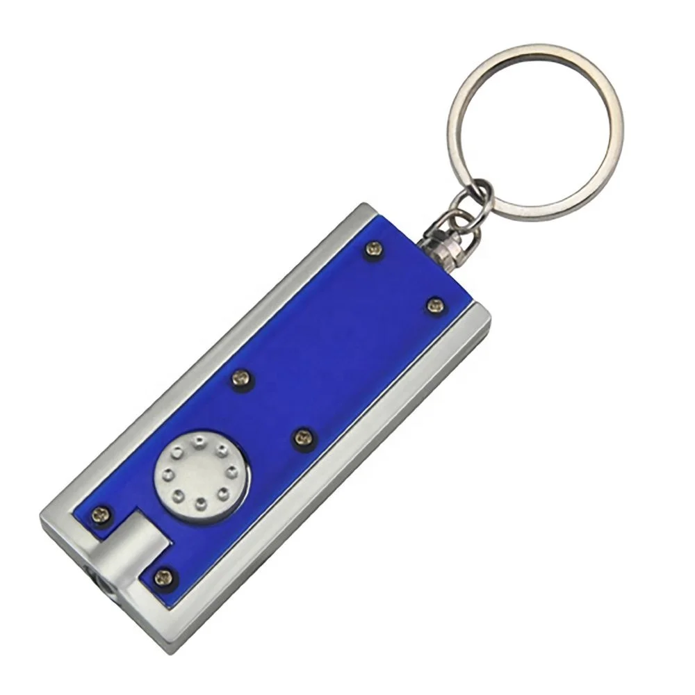 Wholesale Custom LED Light Torch Key Ring with Button Switch Keychain Promotional Gifts KRT005 Signature Torch Key Ring in Stock