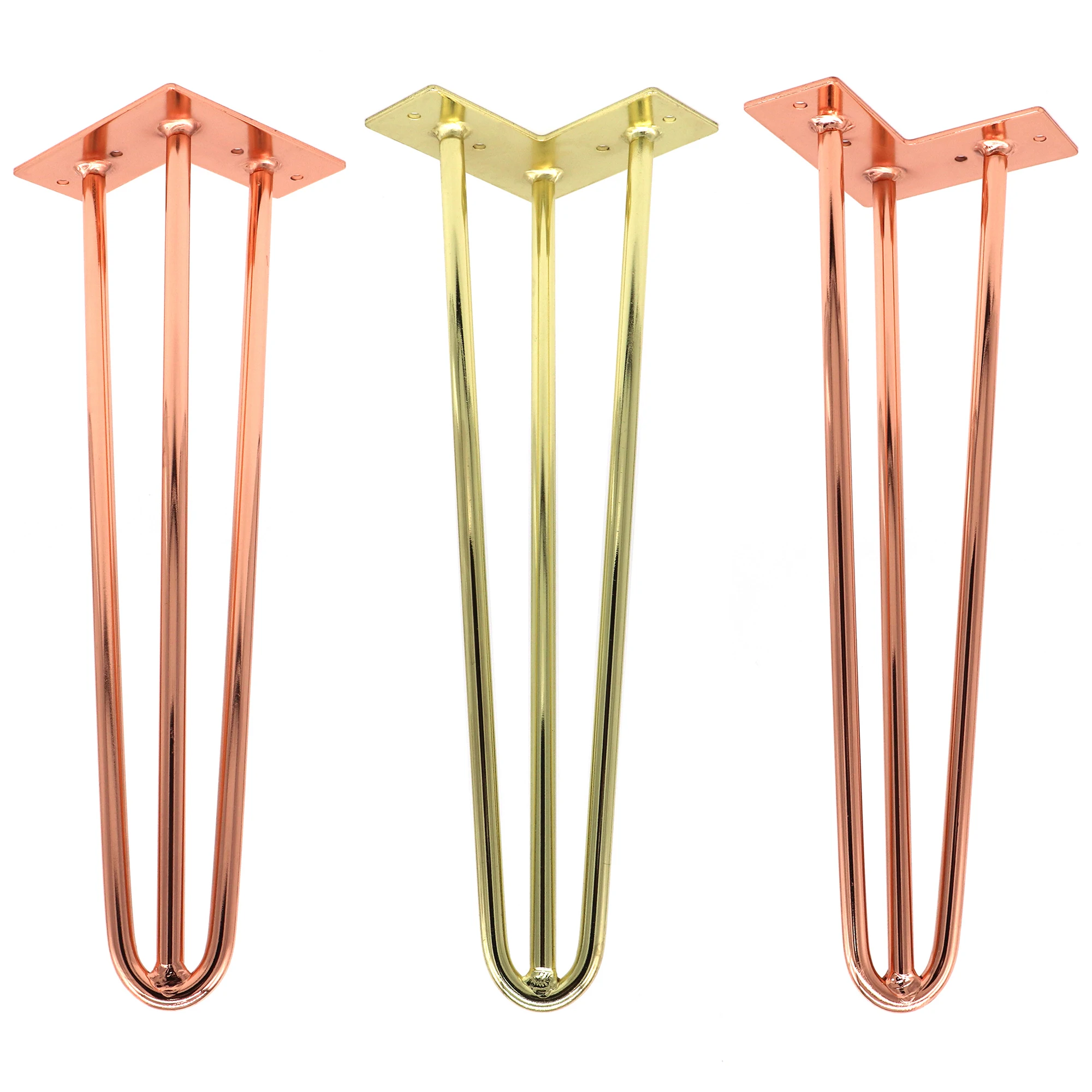 Rose Gold Table Legs New Vanity Luxury Modern Round Glass Steel Chrome Dining Coffee Metal Furniture Gold Table Legs For Tables