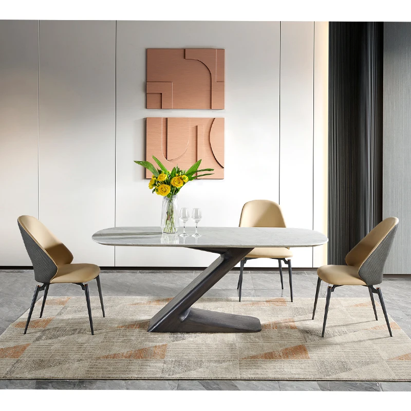 Extendable Dinning Table Set Family Dining Living Room Furniture Restaurant Table Set With 6 8 Chairs Modern