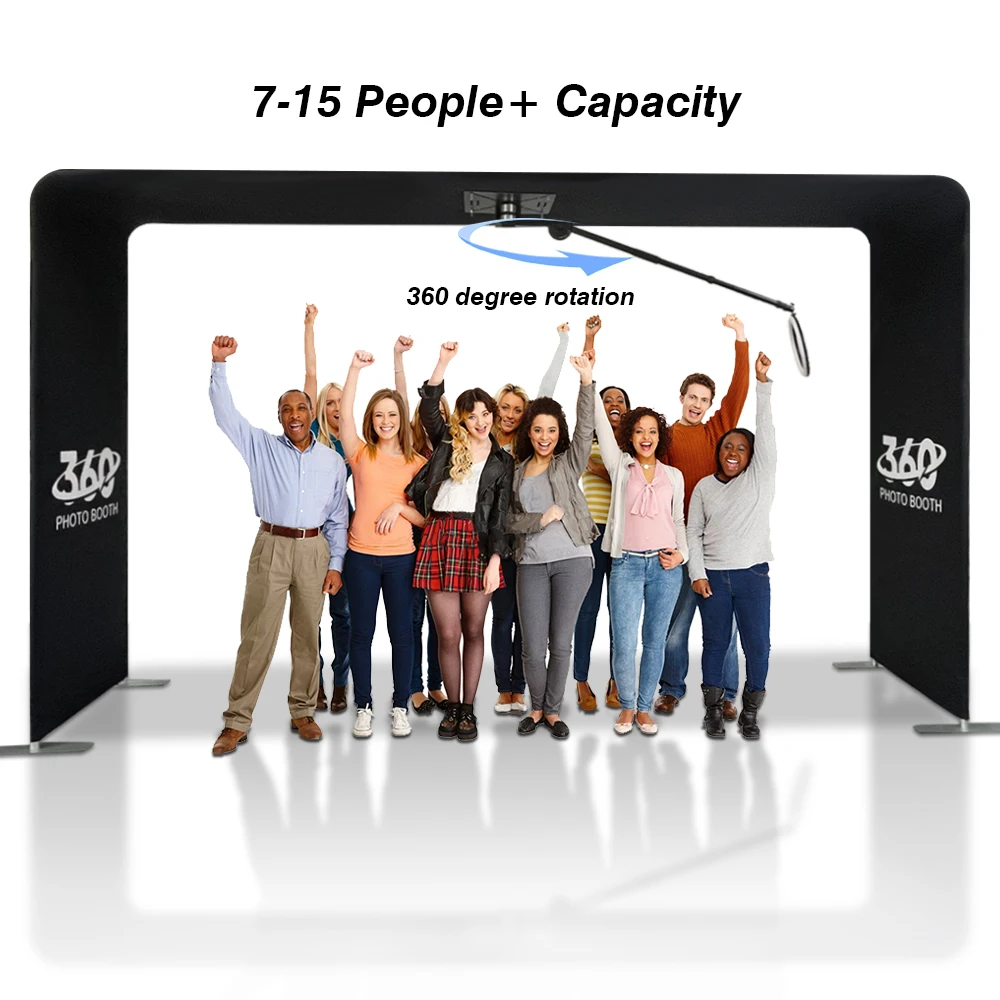 Shenzhen Vanplex 360 overhead photo booth top fly around video aerial 360 booth overhead 360 photo booth machine