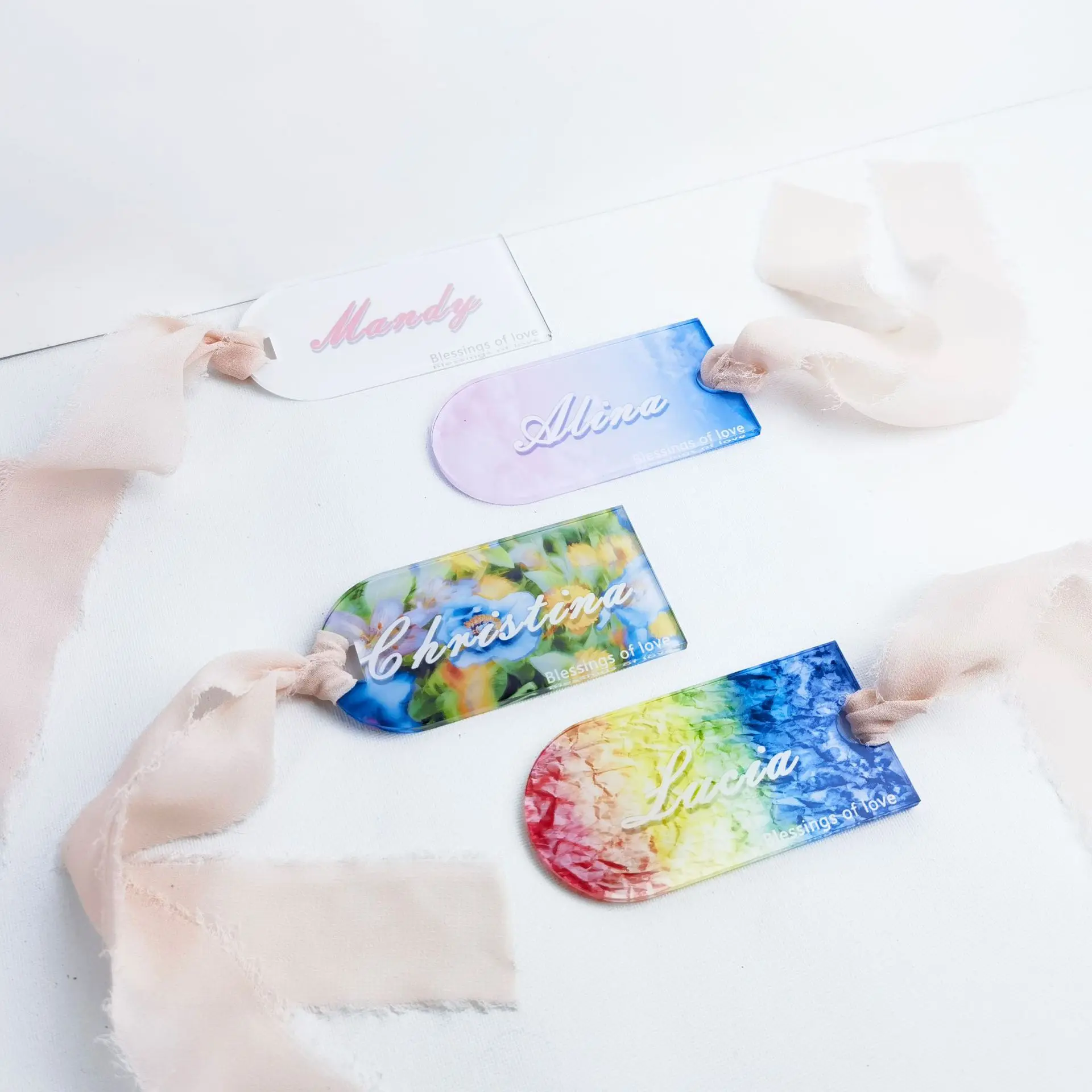 Sublimation Blank Acrylic Wedding Seating Tag Invitation Tag Bookmark Tag For Christmas/Wedding/New Year