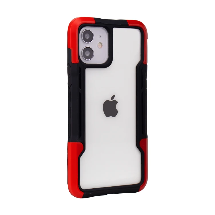  Ударопрочный кристально прозрачный акриловый чехол 3 в 1 для iPhone 12 Pro Max красочная рамка Аксессуары мобильных телефонов задняя крышка