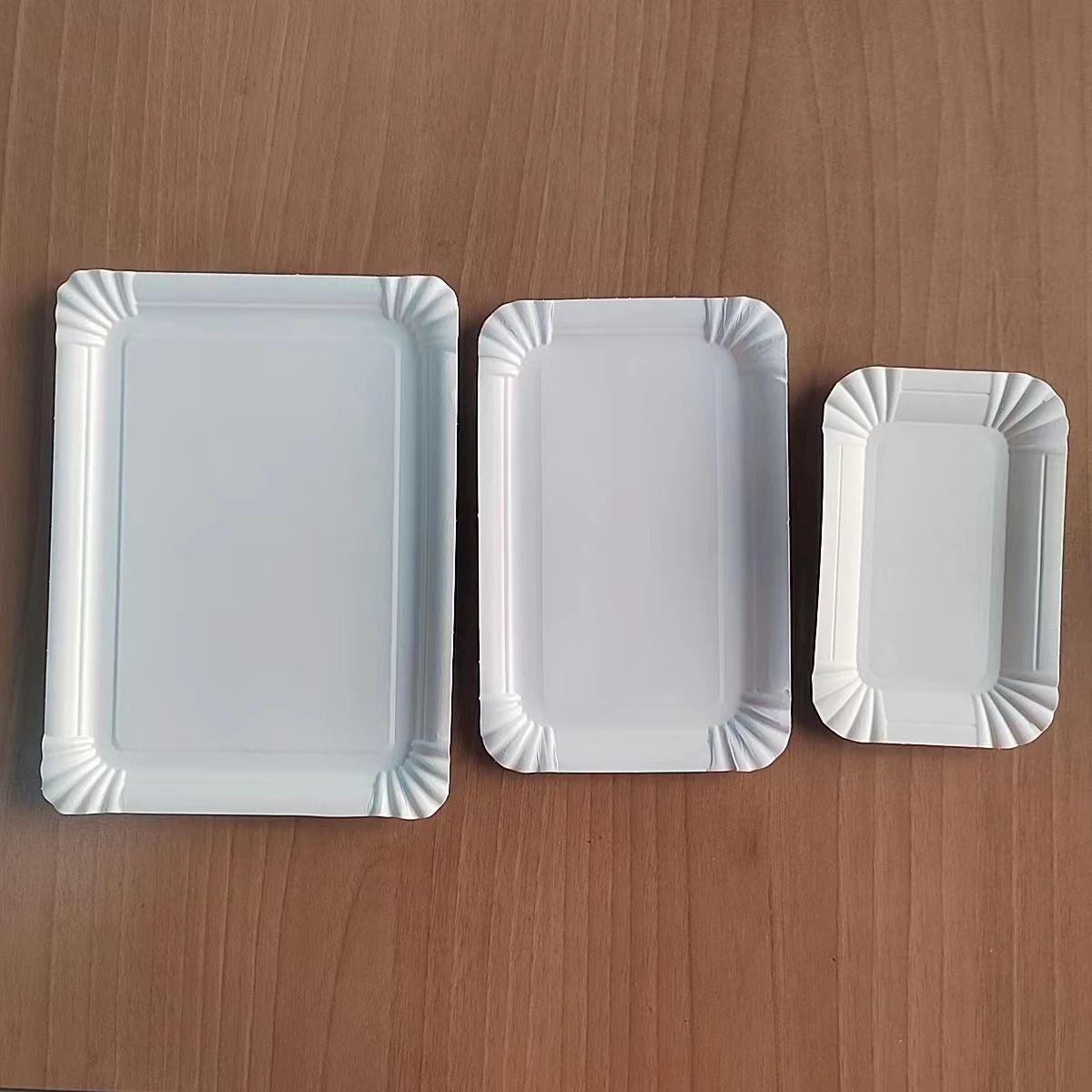 Paper Plate Cheap Eco-friendly 100% Compostable rectangle Paper Plates for Cakes Dessert