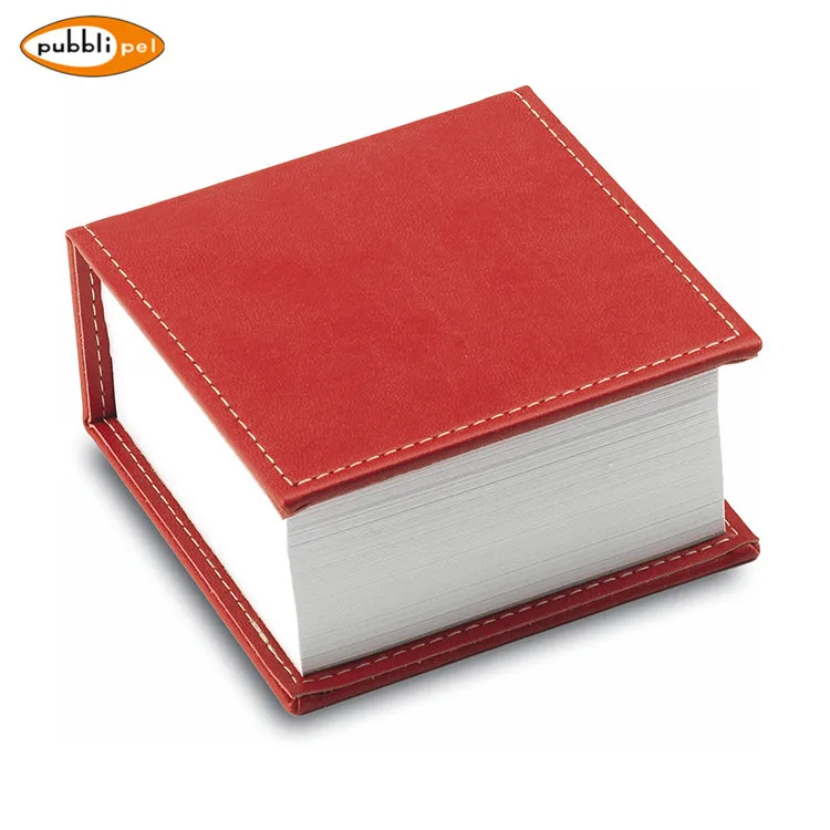 
Made In Italy Office Use Paper Note Block With PU Leather Cover 