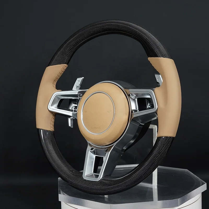 Suitable for Porsche steering wheel modification and upgrading, new carbon fiber steering wheel
