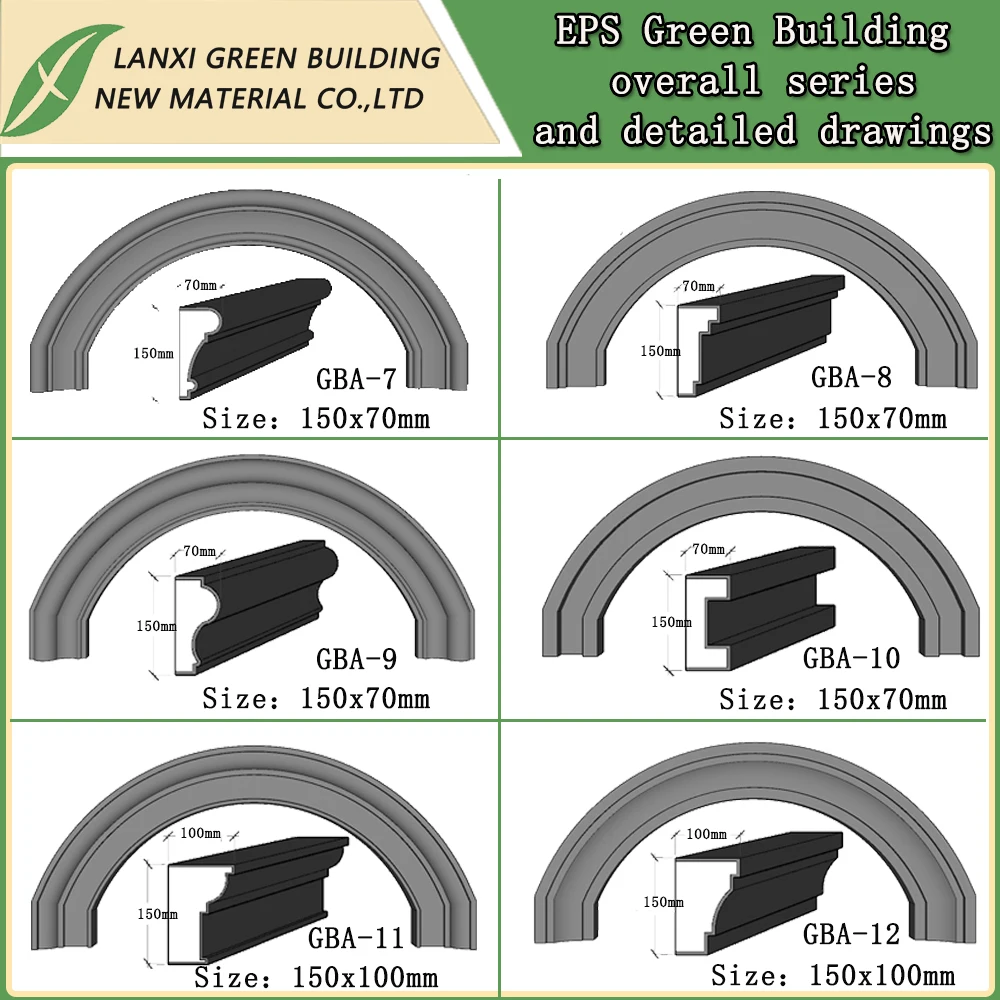 family villa residential eaves moldings EPS Window Door Arc Production and sale of source manufacturers