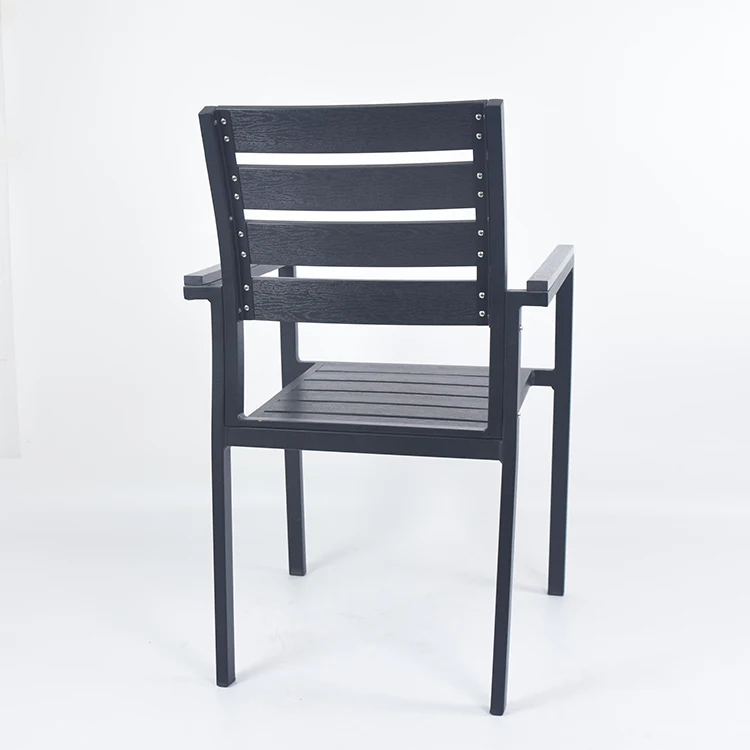 Stackable Patio Restaurant Wood Cafe Chairs Outdoor Plastic Teak Dining Chair