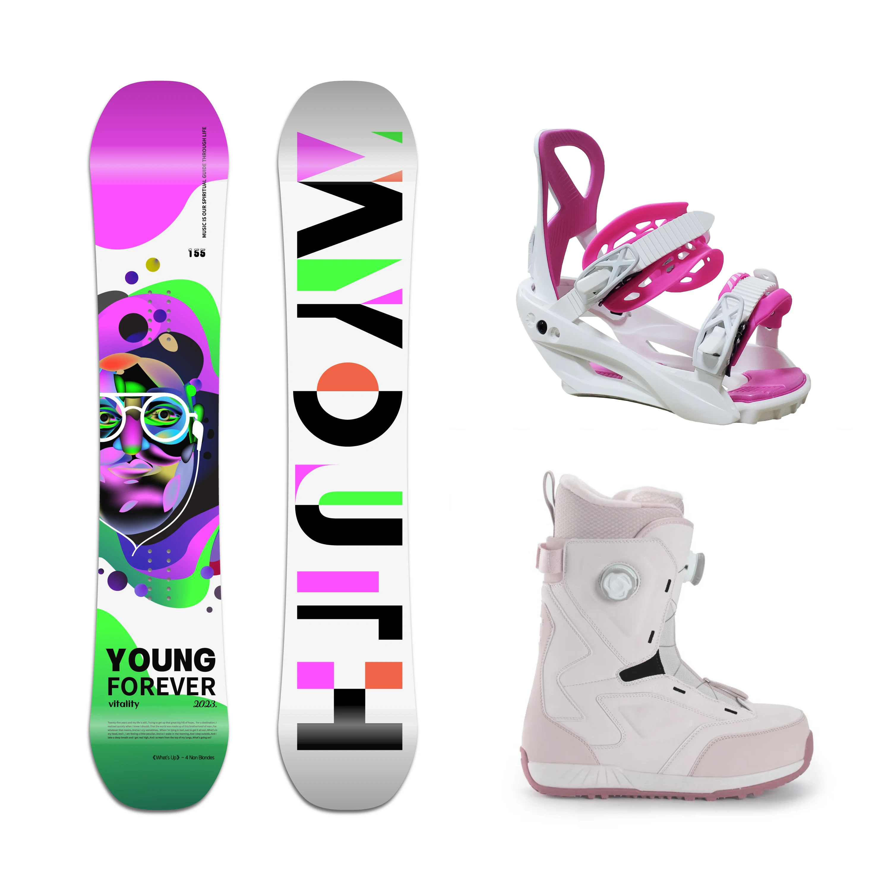 Sandwich Light Poplar Core ABS Sidewall Sintered Base UV Camber Directional Freestyle snowboard adult for Beginner