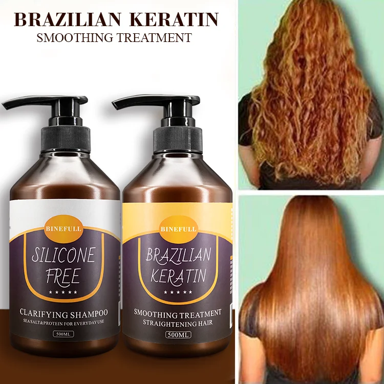 Oem Damage Hair Keratin Treatment Smoothing Brazilian Straightening Treatment